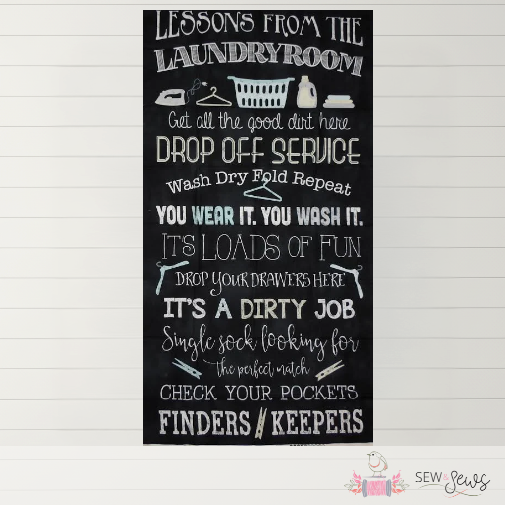 Laundry Room Fabric Panel