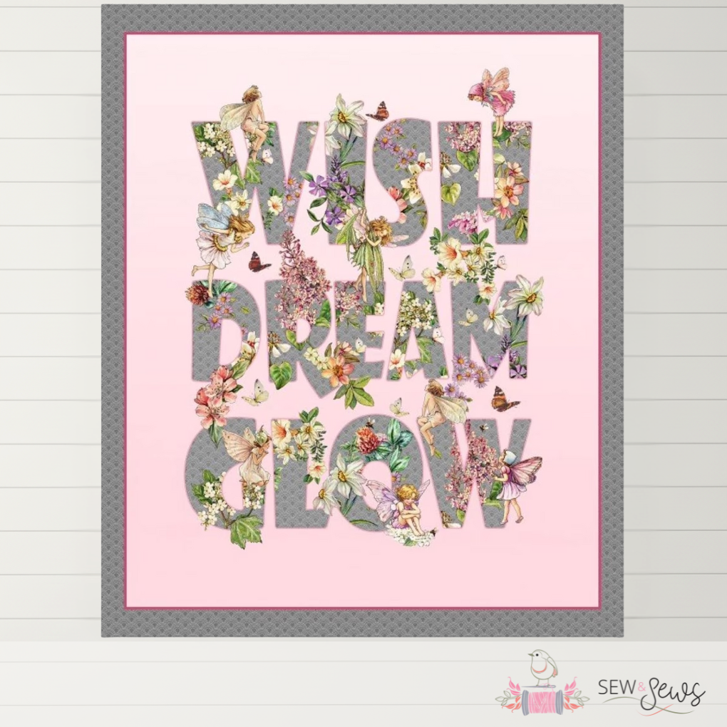 Songs of the Flower Fairies Wish Dream Glow Fabric Panel