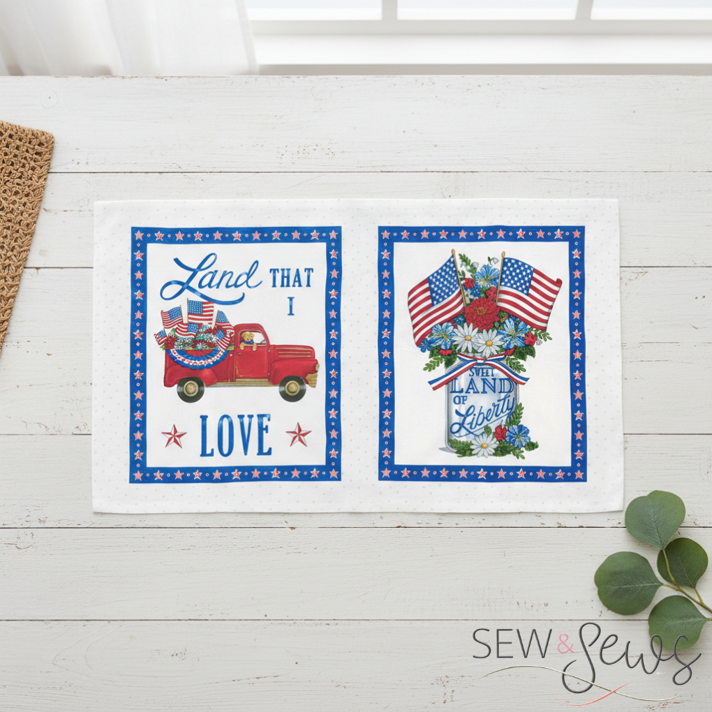 Moda Fabrics All American Sweet Land That I Love Block Panel by Deb Strain