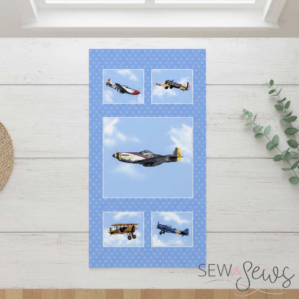Studio E Fabrics Boeing Air Show Antique Planes Panel