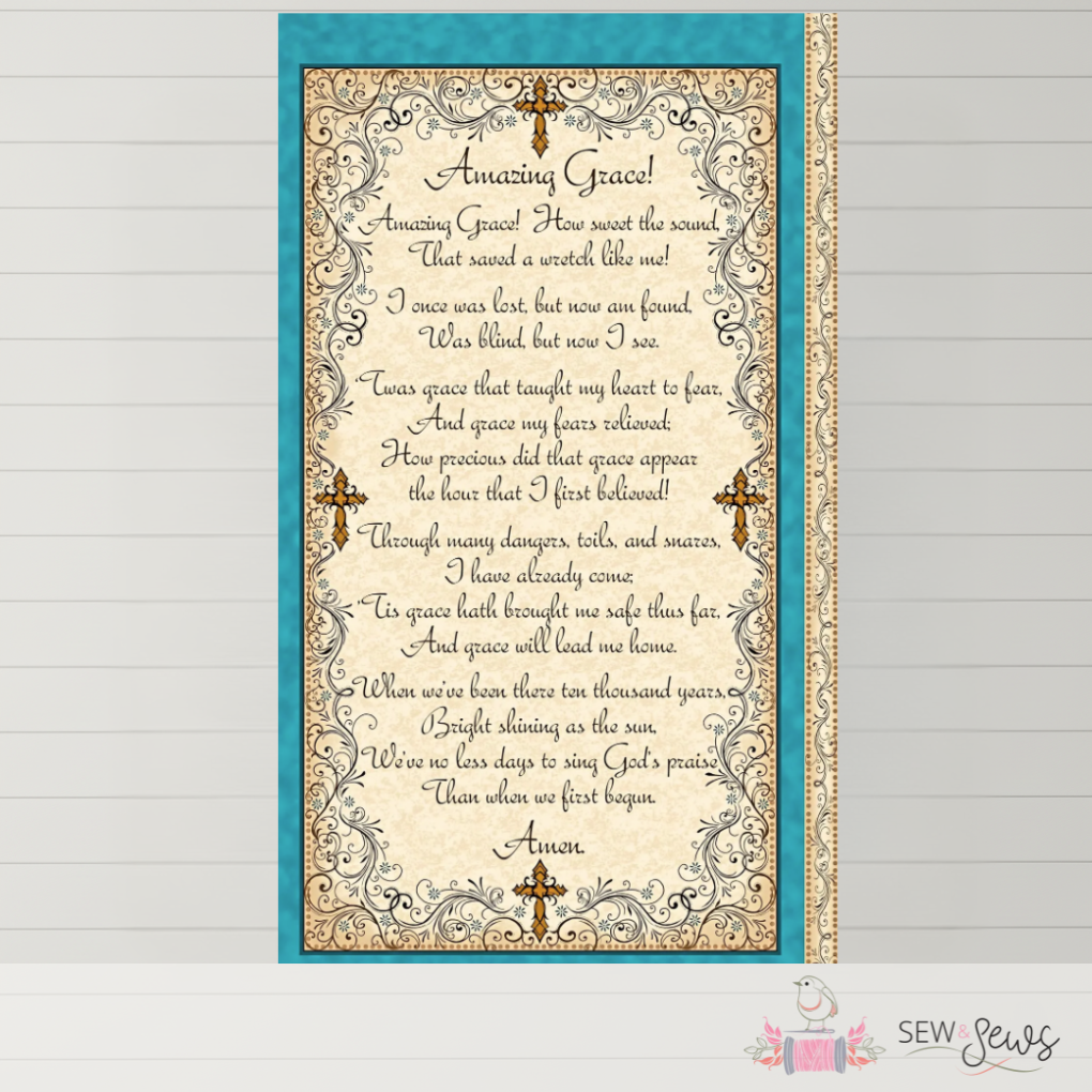 Amazing Grace Fabric Panel
