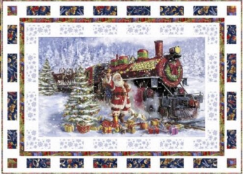 Framed & Finished Santa Train Quilt Kit