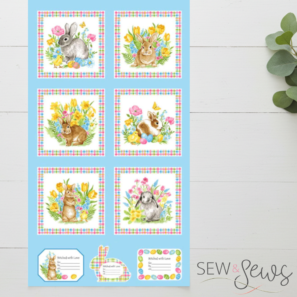 Spring is Hare Fabric Block Panel