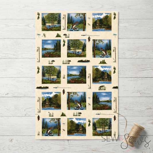 Moda Fabrics Lake View Block Panel by Holly Taylor