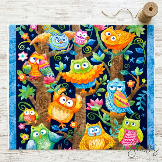Daisy Fabrics Design Wee Ones Owls & Jungle Party Panel