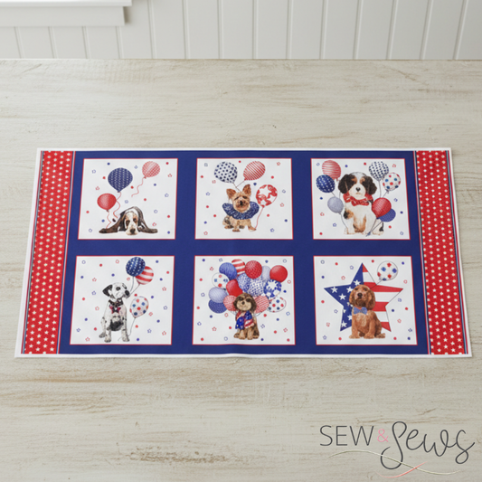 Studio E Paws for America Block Panel by Jill Meyer