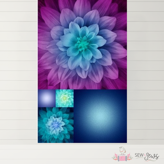 Dream Big KaBlooms Fabric Panel – Aurora