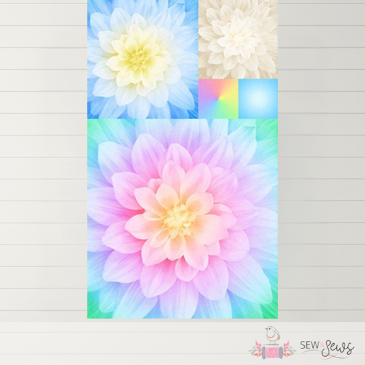 Dream Big KaBlooms Fabric Panel – Opal