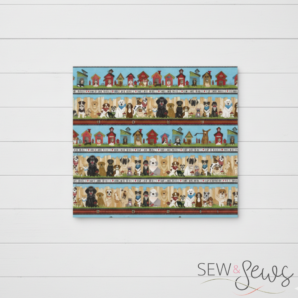 Henry Glass & Company The Whole Country Caboodle Home is Where the Dog is Panel by Leanne Anderson