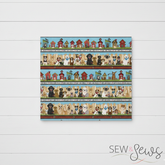 Henry Glass & Company The Whole Country Caboodle Home is Where the Dog is Panel by Leanne Anderson