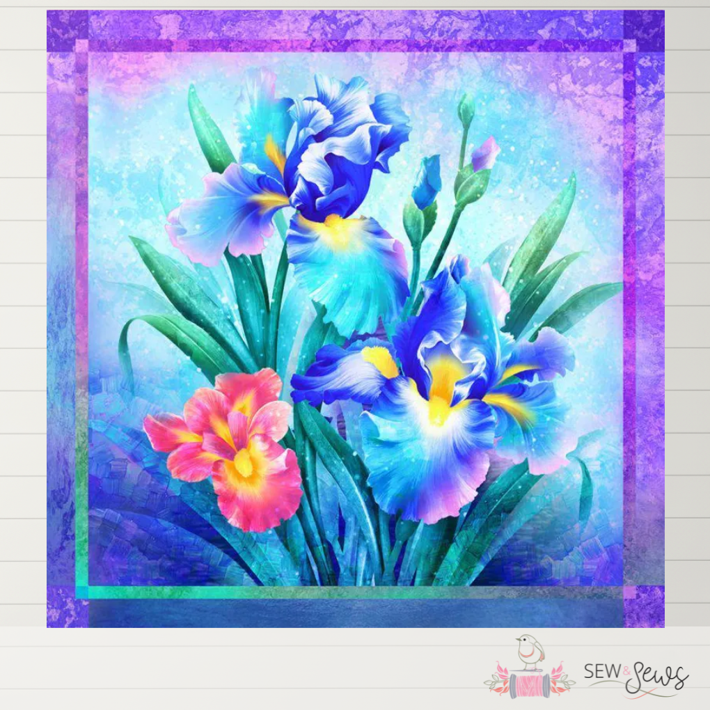 Iris Dream Fabric Panel – Purple