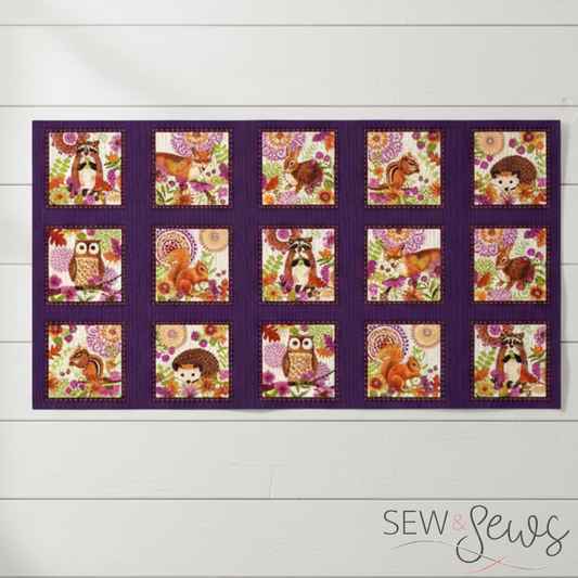 Studio E Fabrics Enchanted Forest Block Panel by Jennifer Brinley