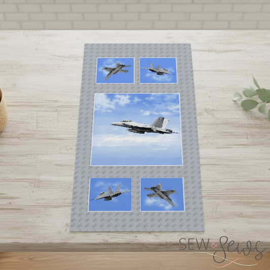 Studio E Fabrics Boeing Air Show Fighter Jet Plane Block Panel