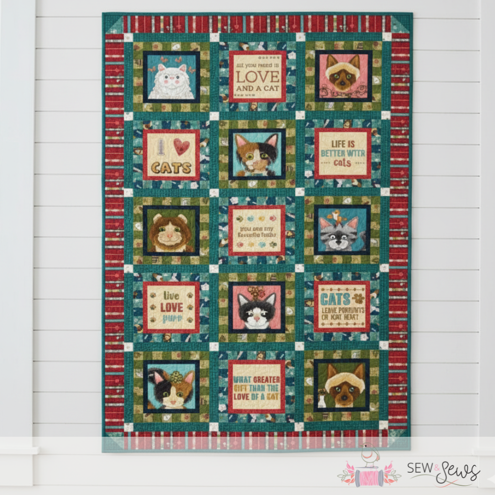 Live Love Meow Quilt Kit (Quilt 2)
