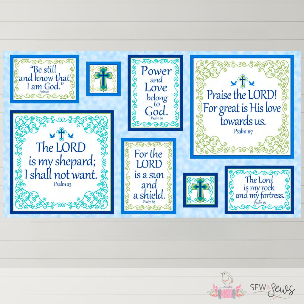 Psalms Patches Fabric Panel