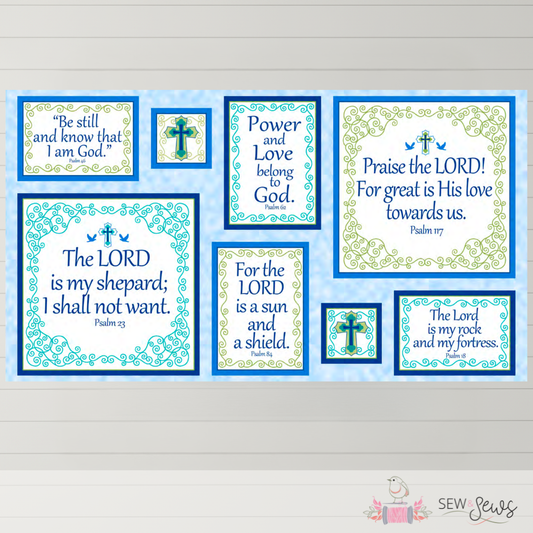 Psalms Patches Fabric Panel