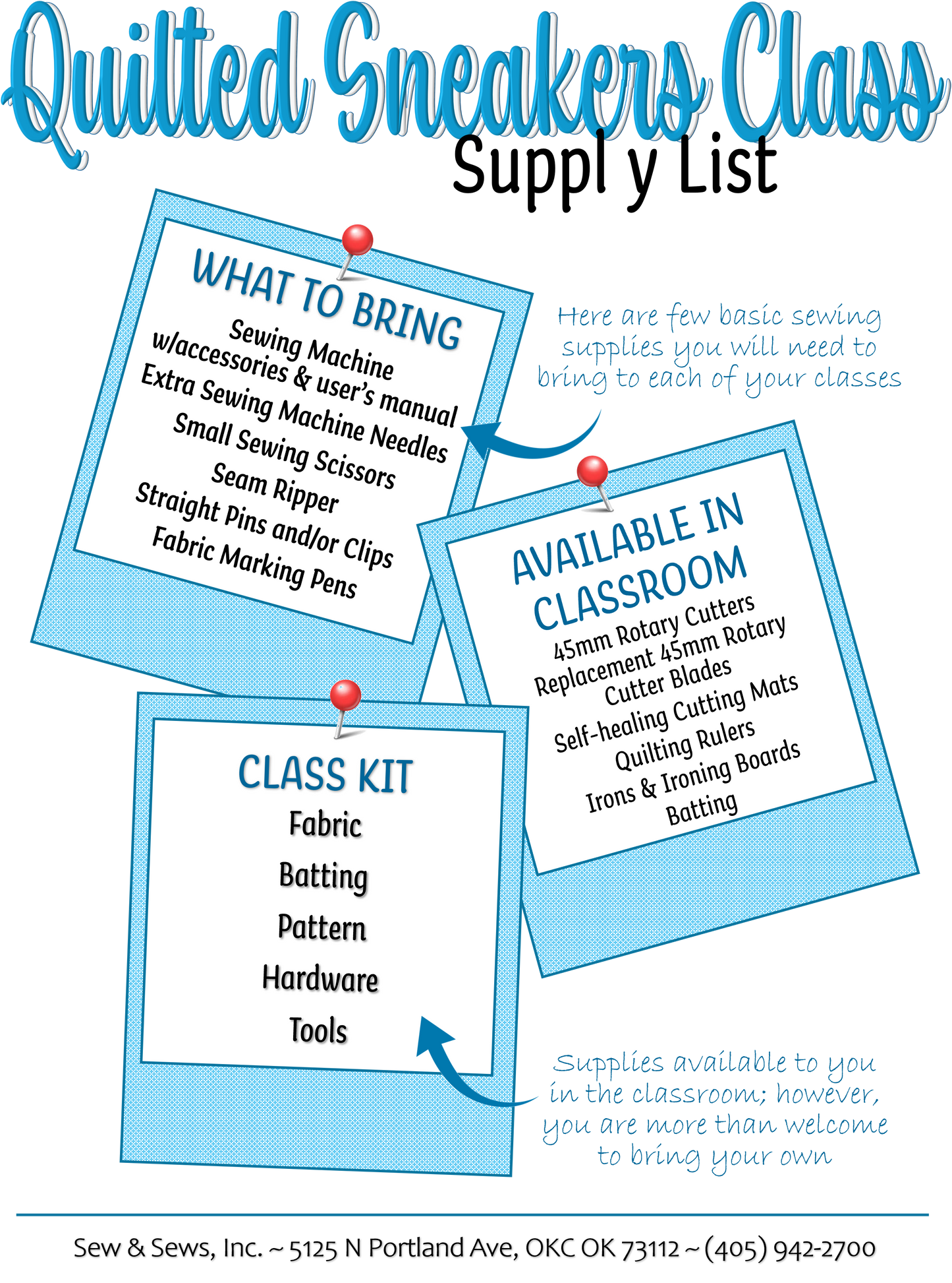 Quilted Sneakers with Cina | Class 2 of 2 | Friday, May 29, 2026 | 10:00 am-4:30 pm