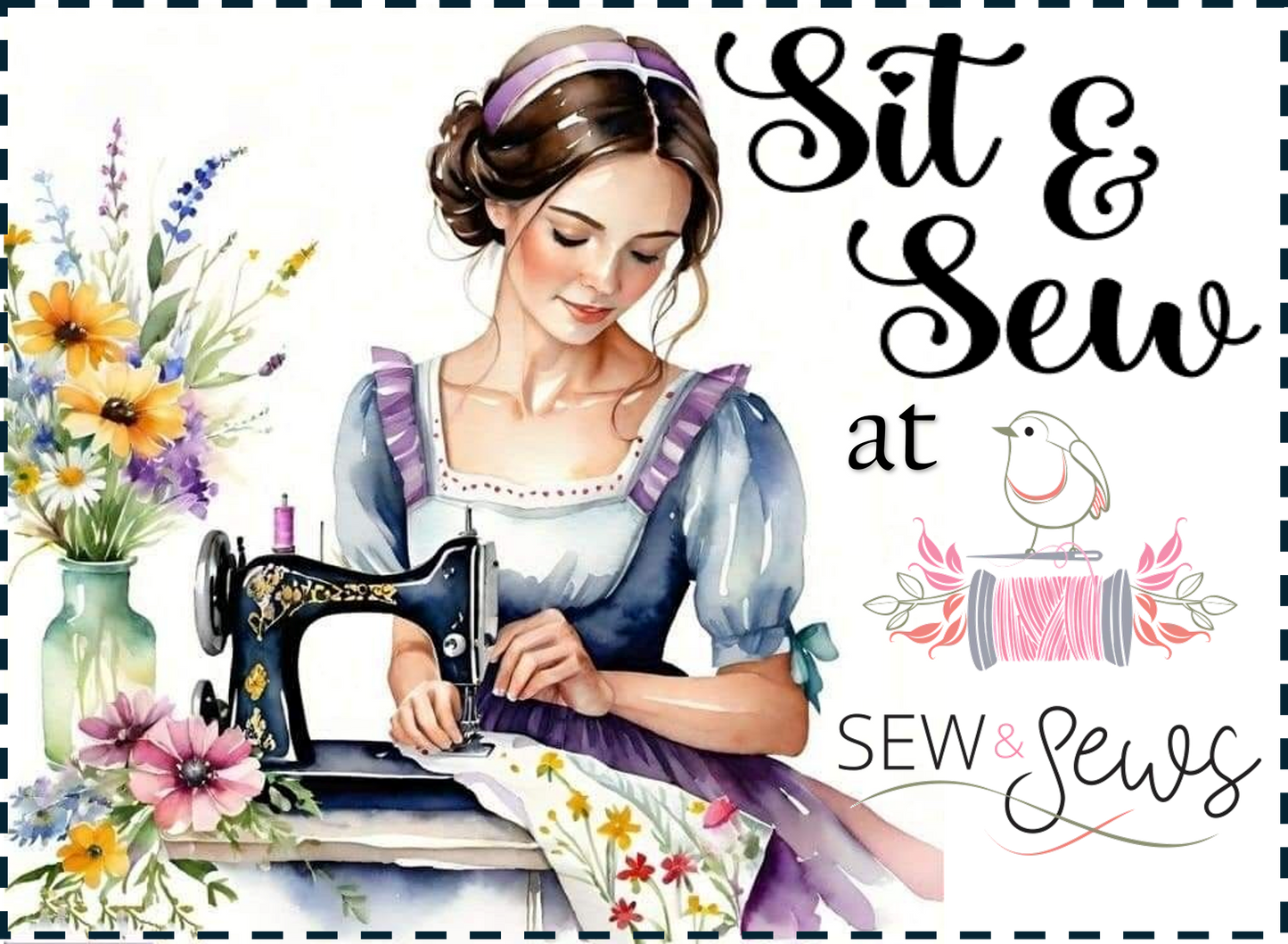 Sit & Sew | Monday, June 1, 2026 | 10:00 am-4:30 pm