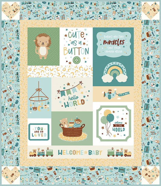 Cute As A Button Quilt Kit (Baby Boy)