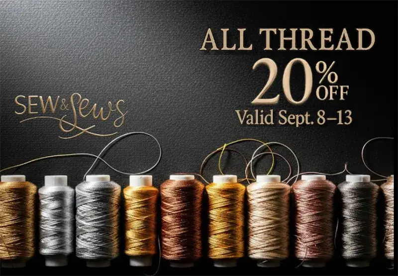 All Thread 20% off, valid Sept 8-13